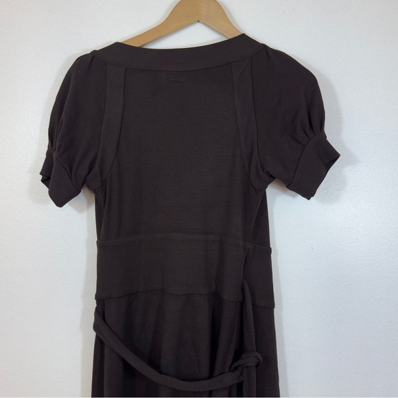Diane Von Furstenberg Lauren 100% Wool Puff Short Sleeved Wrap Dress Sz 6 - Picture 11 of 16